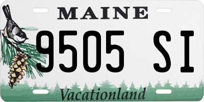 ME license plate 9505SI