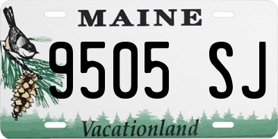 ME license plate 9505SJ