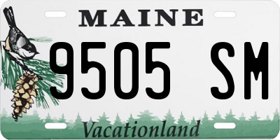 ME license plate 9505SM