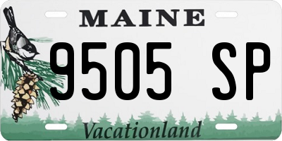 ME license plate 9505SP