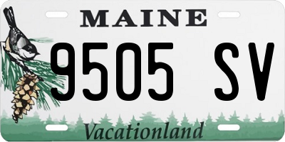 ME license plate 9505SV