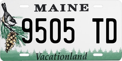 ME license plate 9505TD