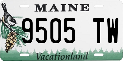 ME license plate 9505TW