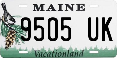 ME license plate 9505UK