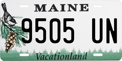 ME license plate 9505UN