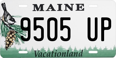 ME license plate 9505UP