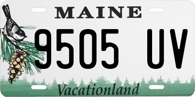 ME license plate 9505UV
