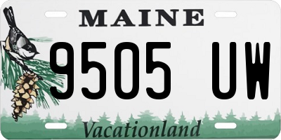 ME license plate 9505UW