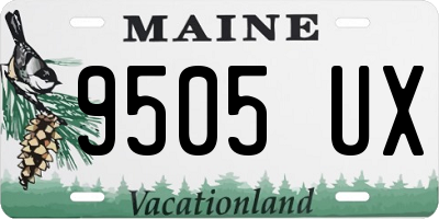 ME license plate 9505UX