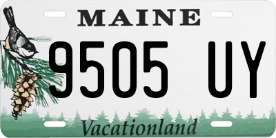 ME license plate 9505UY