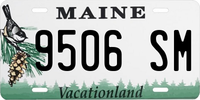 ME license plate 9506SM