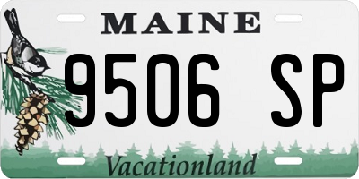 ME license plate 9506SP