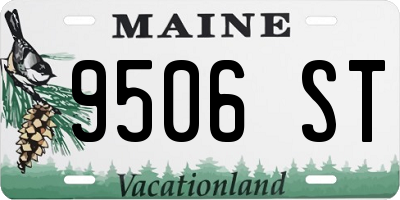ME license plate 9506ST