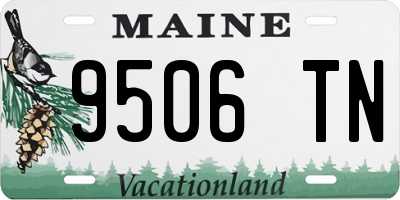 ME license plate 9506TN