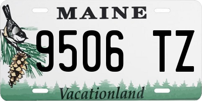 ME license plate 9506TZ