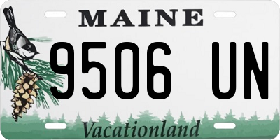 ME license plate 9506UN