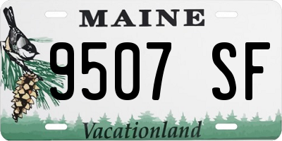 ME license plate 9507SF