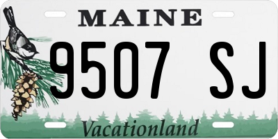 ME license plate 9507SJ