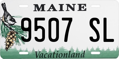 ME license plate 9507SL