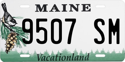 ME license plate 9507SM