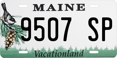 ME license plate 9507SP