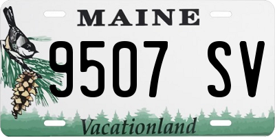 ME license plate 9507SV