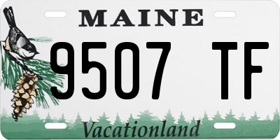 ME license plate 9507TF