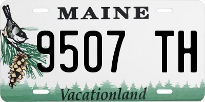 ME license plate 9507TH