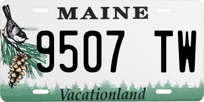 ME license plate 9507TW