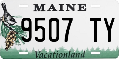 ME license plate 9507TY