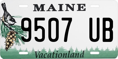 ME license plate 9507UB