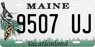 ME license plate 9507UJ