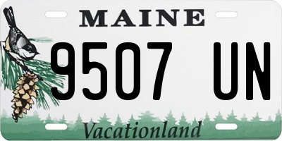 ME license plate 9507UN
