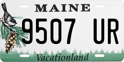 ME license plate 9507UR