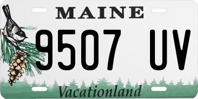 ME license plate 9507UV