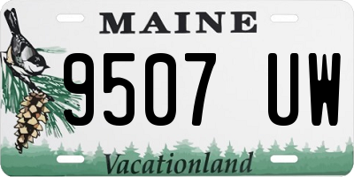 ME license plate 9507UW