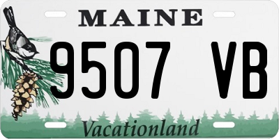 ME license plate 9507VB