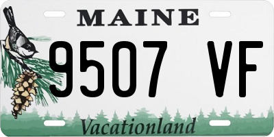 ME license plate 9507VF