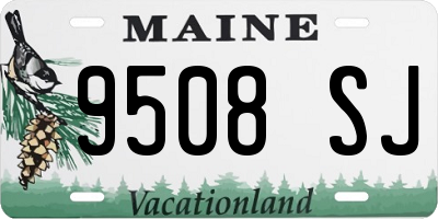 ME license plate 9508SJ