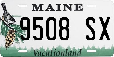 ME license plate 9508SX