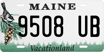 ME license plate 9508UB