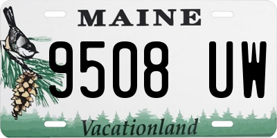 ME license plate 9508UW