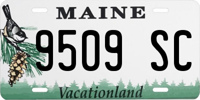 ME license plate 9509SC