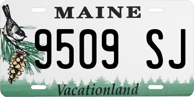ME license plate 9509SJ