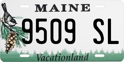 ME license plate 9509SL