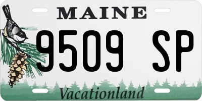 ME license plate 9509SP