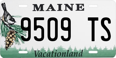 ME license plate 9509TS