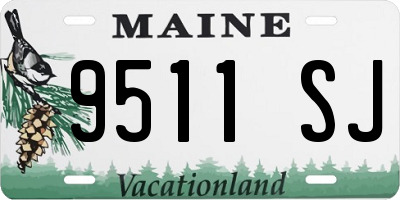 ME license plate 9511SJ