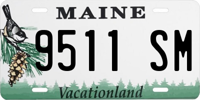 ME license plate 9511SM
