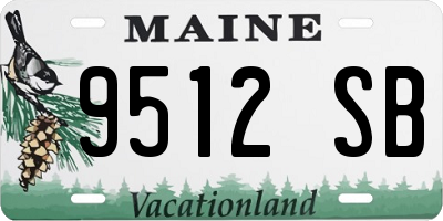 ME license plate 9512SB